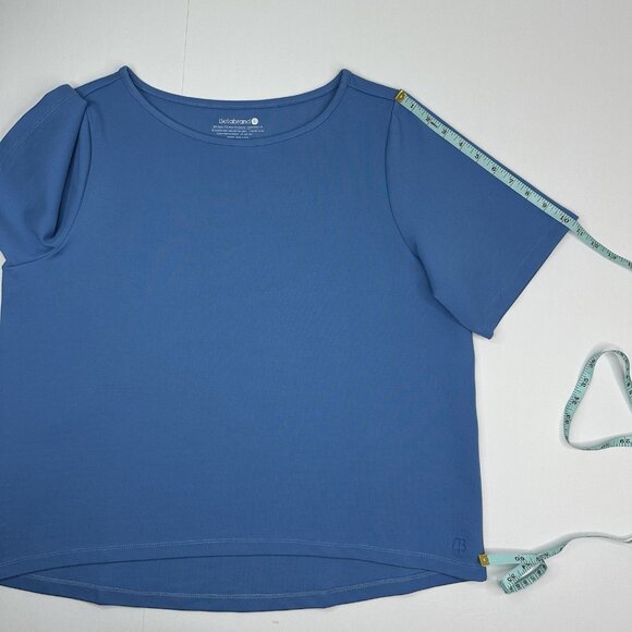 Betabrand Women’s NWT Tide Pool Boat Neck Short Sleeve Boxy Hi-Low Top L/C44 - Picture 10 of 12